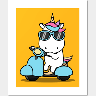 SCOOTER UNICORN Posters and Art